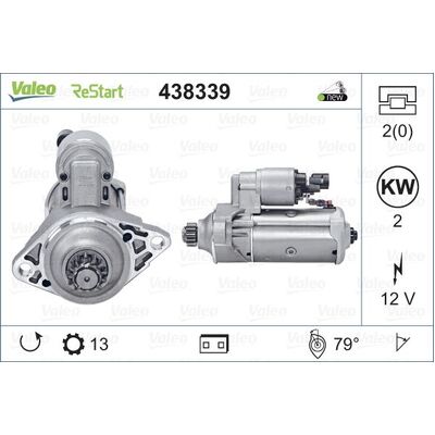 Valeo Stater Motor for Mercedes-Benz for Audi A3 - 02E911024H