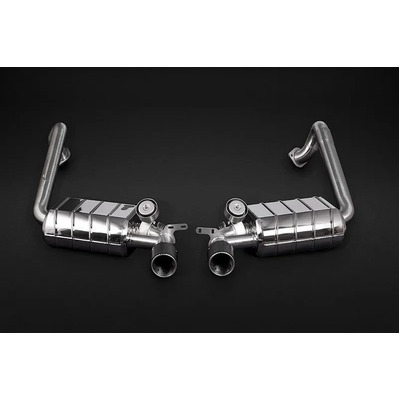 Capristo Valved Exhaust System Kit (With Polished Tailpipes) for Porsche 982 Boxster & Cayman S 718 - 02PO01003001