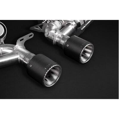 Capristo Valved Exhaust System Kit (With Carbon Fibre Tailpipes) for Porsche 982 Boxster & Cayman S 718 - 02PO01003008