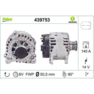 Valeo Alternator for VW CRAFTER 2.0 TDI - 03L903023P