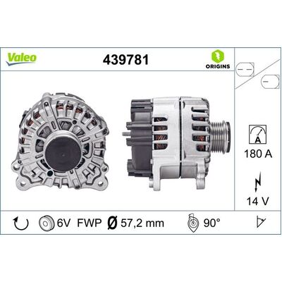 Valeo Alternator for VW A6(4F)/Q7(4L) V6 - 059903018T