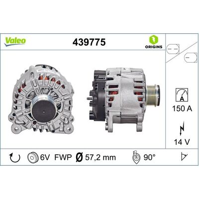 Valeo Alternator for VW 8K/8R V6 (150A) - 059903019C