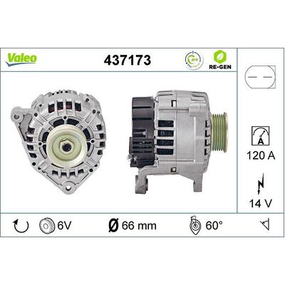 Valeo Alternator for VW A4 V6 LATE 120AM - 078903016F