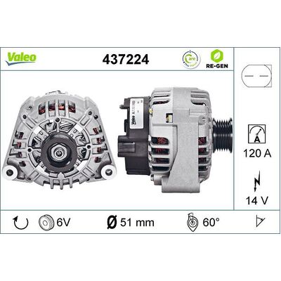 Valeo Alternator for Mercedes-Benz W163/203 S203 C20 - 111549102