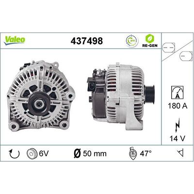 Valeo Alternator for BMW N62 E60/E61/E63/E - 12317524972