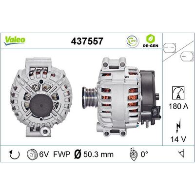 Valeo Alternator for BMW E90 N52 185A - 12317525376