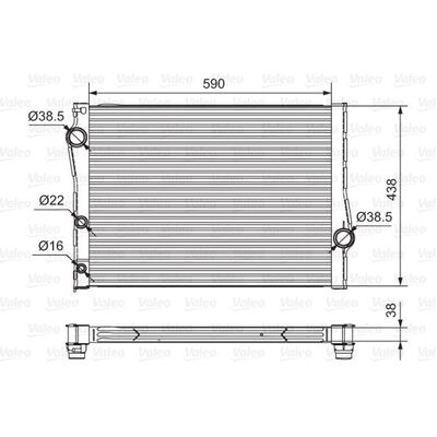 Valeo Radiator for BMW E70/E71 M57/N57/N55 - 17117533472