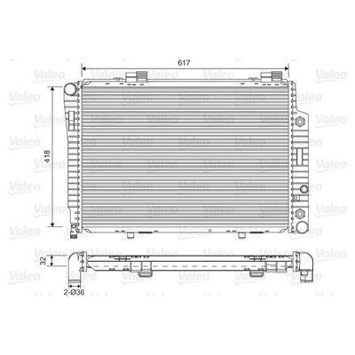 Valeo Radiator for Mercedes-Benz 170/202/208/210 - 2025002203