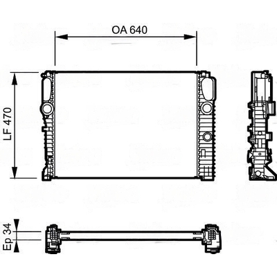 Valeo Radiator for Mercedes-Benz 211 E200/270/320/50 - 2115003102