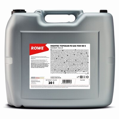 ROWE Hightec 20 Litre Topgear FE SAE 75W-80 S Transmission Oil - 25066-0200-99