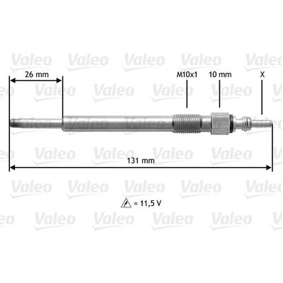 Valeo VW GLOW PLUG AUH 2.8 DIESEL - 345202