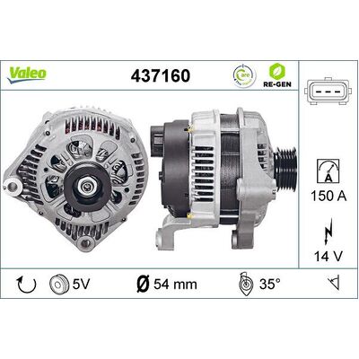 Valeo Alternator for BMW E53 3.0d 150A - 439252