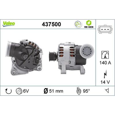 Valeo Alternator for BMW E53 3.0i 140A - 439507