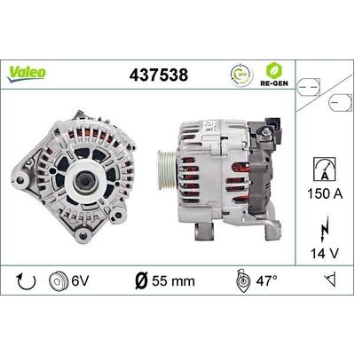 Valeo Alternator for BMW E90 M47N 150A >07 - 439545