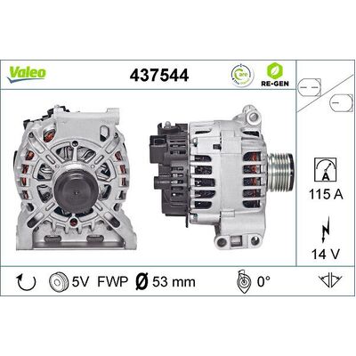 Valeo Alternator for Mercedes-Benz 169 M266 - 439551