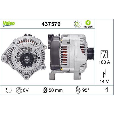 Valeo Alternator for BMW N62 03/05> 180A - 439566