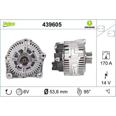 Valeo Alternator for BMW E70/E71 W/O 4NB - 439605