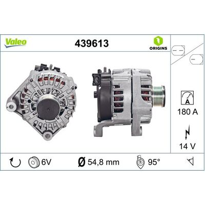 Valeo Alternator for BMW E83 2.0d 180A - 439613