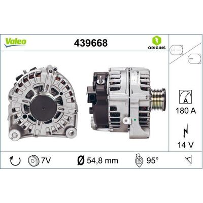 Valeo Alternator for BMW E70/F10 N57 180A - 439668