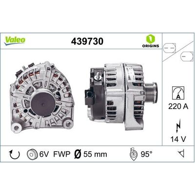 Valeo Alternator for BMW F10 N47 230A - 439730