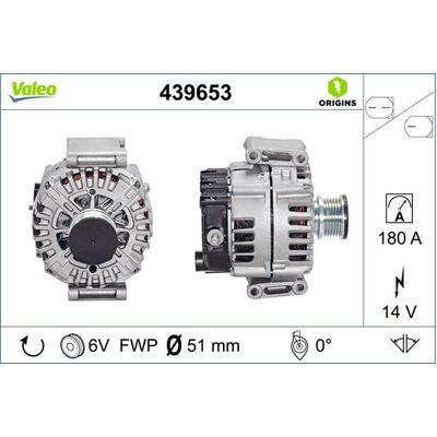 Valeo Alternator for Mercedes-Benz 204/207 M276 W/ST - 439772