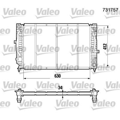 Valeo Radiator for VW ALLROAD/A6(C5) 2.7 - 4Z7121251B