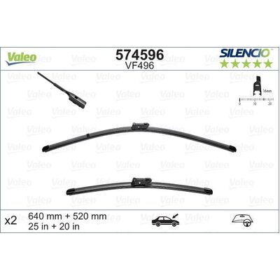 Valeo Valeo - Wiper Blade Set for Audi A6/A7 - VM496 - 574596