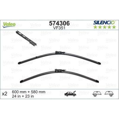 Valeo Valeo Wiper Blade Set for BMW E63 - VM825 - 577837