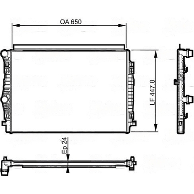 Valeo Radiator for VW MKVII 103TSI - 735559