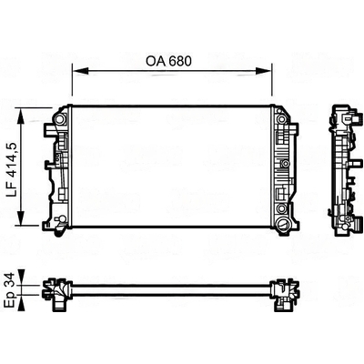 Valeo Radiator for Mercedes-Benz 906 AUTO+4/6 CYL - 9065000402