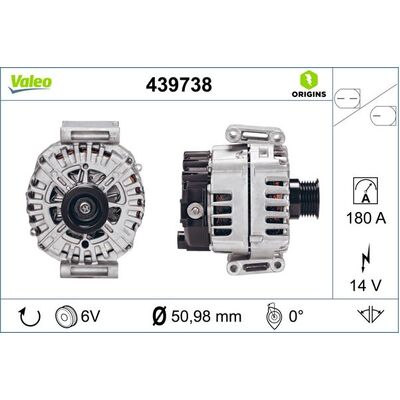 Valeo Alternator for Mercedes-Benz 180A (W/STOP-STAR - 9067900