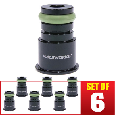 Raceworks 6pk - Injector Extension Short to 3/4 14mm-14mm - ALY-106BK-6