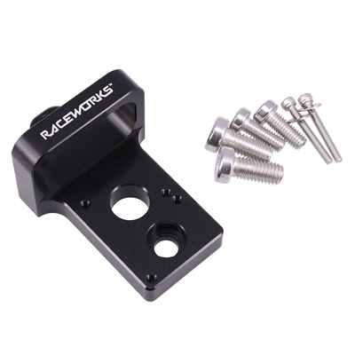 Raceworks 4port Solenoid Black Billet Mount - ALY-164BK