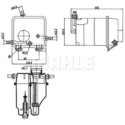 Mahle Coolant Expansion Tank for BMW X6 E53 - CRT125000S