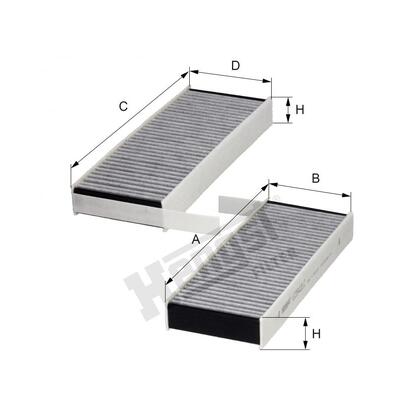 Hengst Filter Cabin Air Filter - E3942LC2