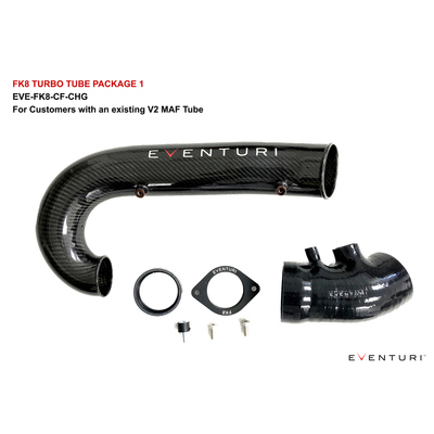 Eventuri FK8 Carbon Turbo Tube for customers with V2 MAF tube - EVE-FK8-CF-CHG