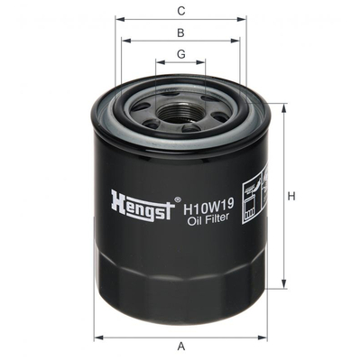 Hengst Filter Oil Filter - H10W19