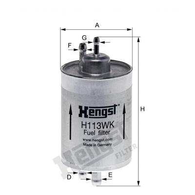 Hengst Filter Fuel Filter - H113WK