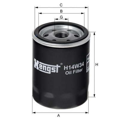 Hengst Filter Oil Filter - H14W34