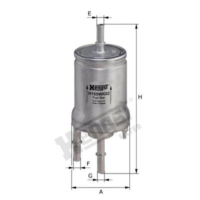 Hengst Filter Fuel Filter - H155WK02