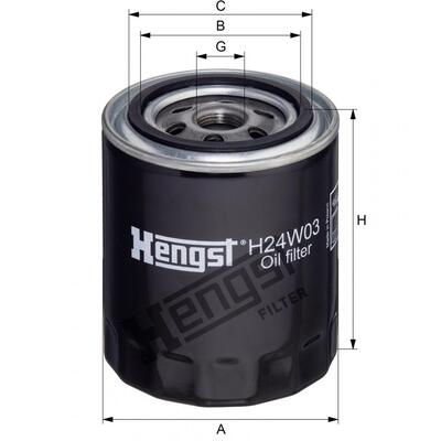 Hengst Filter Oil Filter - H24W03