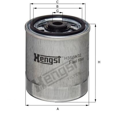 Hengst Filter Fuel Filter - H35WK02D87