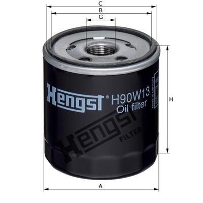 Hengst Filter Oil Filter - H90W13