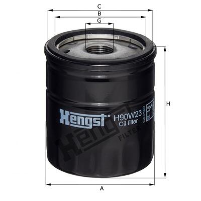 Hengst Filter Oil Filter - H90W23