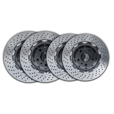 O-Brake Two-Piece Upgrade Rotors (for Factory Fitted Steel Brakes) for Porsche 991 GT3 MK1 (Drilled) - L-212311171