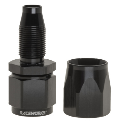 Raceworks Taper Hose End AN-8 straight - RWF-111-08BK