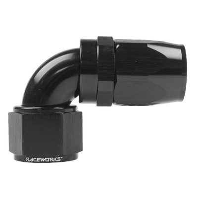 Raceworks Taper Hose End AN-12 90deg - RWF-113-12BK