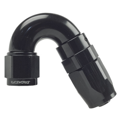 Raceworks Taper Hose End AN-4 150deg - RWF-115-04BK