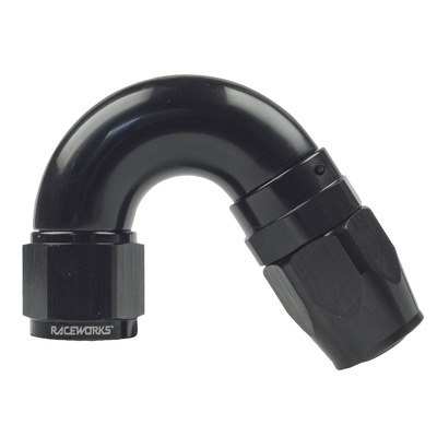 Raceworks Taper Hose End AN-12 150deg - RWF-115-12BK