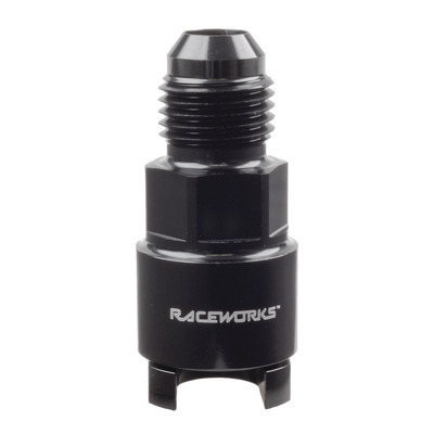 Raceworks AN-6 to 5/16in All Billet Female EFI Quick Connect - RWF-805-06-05BK